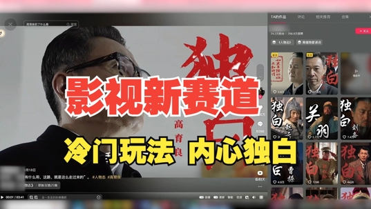 最新影视解说玩法，人物独白，30天涨粉24万+，全流程拆解【揭秘】-拓源
