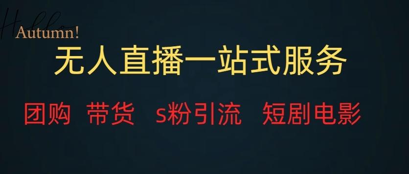 无人直播一站式服务（教程以及变现方式）-拓源